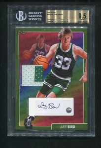 2016 Super The Bar Larry Bird Jersey Relic Auto Autograph 08/10 BGS 9.5 Auto 10 - Picture 1 of 2