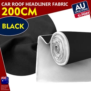 Headliner Replacement Fabric Car Roof Lining Material Black Upholstery OEM - Picture 1 of 24