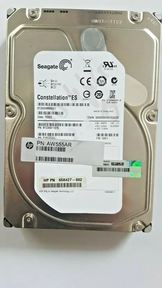 2 SAS Seagate Constellation It ST2000NM0001 7200rpm 64MB 3.5 " Hard Drive - Image 1 of 1