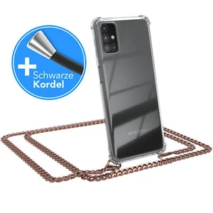 Do Samsung Galaxy M31s Etui na telefon do zawieszenia Sznurek Torba Łańcuszek Metal Róża - Zdjęcie 1 z 7