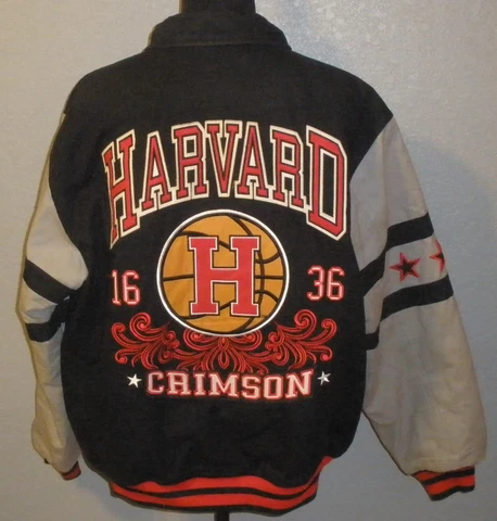 Men's 3XL Stall & Dean Harvard Crimson All American Basketball Letterman Jacket Cover