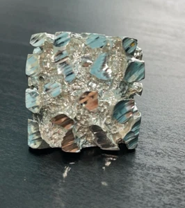Custom Hand Made Sterling Silver 925 Nugget Large Oversize Big Men's 24g - Picture 1 of 9