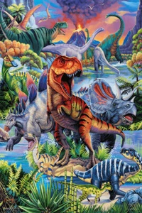JENNY NEWLAND DINOSAURS 2020 POSTER (61x91cm) PICTURE PRINT WALL CHART ART - Picture 1 of 1