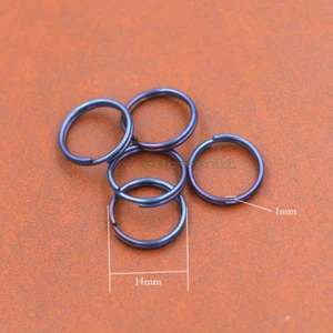 5PCS Titanium Alloy Concise Round Key Ring Key Chain Outdoor Pendant EDC Tool - Picture 1 of 7