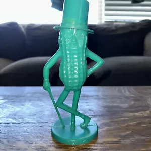 Portamonete vintage 8 1/4" alto Mr. Peanut verde plastica da collezione - Foto 1 di 7