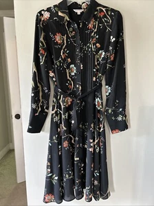Vintage Revolve Nanette Lepore Button Down Floral Midi dress All LinedSz 6 - Picture 1 of 20