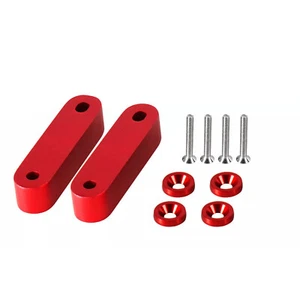 Red Durable Billet Aluminum Hood Spacer Risers Kit For Honda Civic 1988-2000 - Picture 1 of 15
