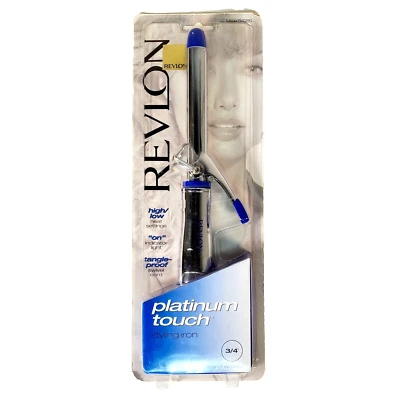 Revlon Platinum Touch Styling Iron 3/4" Inch Tangle Proof Swivel Cord New RV031C - Image 1 of 4