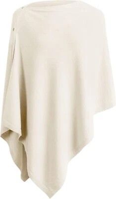 Para mujeres Versátiles Mantones Tejidos Bufanda Poncho Suéter Botones Capa Térmica Envolvente Foto 1 de 4