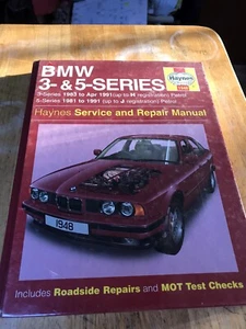 NEW HARDBOUND HAYNES REPAIR MANUAL BMW 3-SERIES 1981-91 & 5-SERIES 1981-1991 - Picture 1 of 3