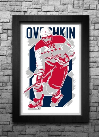 ALEX OVECHKIN art print/poster WASHINGTON CAPITALS FREE S&H! JERSEY D8 Cover