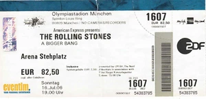 THE ROLLING STONES A Bigger Bang Tour 2006 München Ticket Konzertkarte Eintritt - Bild 1 von 1