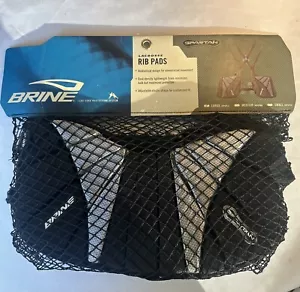 Brine Spartan Large Lacrosse Rib Kidney Pads Large LRPSPL4 Black/Silver New - Picture 1 of 12
