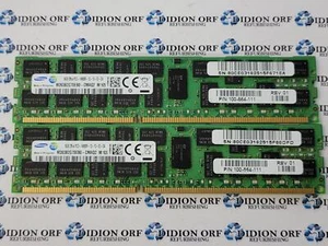 Set of 2 SAMSUNG 16GB DDR3R SERVER RAM PC3-14900R 2Rx4 M393B2G70EB0-CMA SKU 8417 - Picture 1 of 1