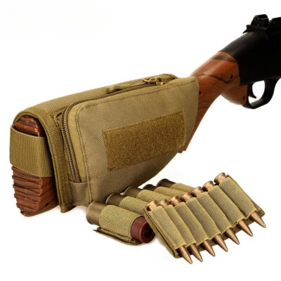 Tactical Buttstock Cheek Rest Ammo Pouch Shotgun Rifle Stock Portable Pouch - Image 1 of 4