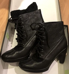 Elegante Stiefeletten, Gr.41, schwarz, Cafe‘Noir, mit Innenstrumpf NEU unbenutzt - Bild 1 von 6