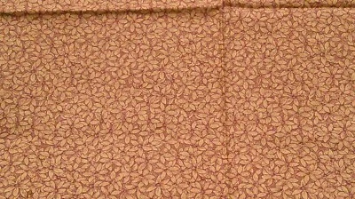Fabric Michael Miller NEW Fat Qtr Floral Tan Design on Chocolate Brown $2.55 - Image 1 of 3