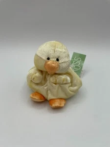 New CREASED TAG Russ 4” Chubbies Yellow Chick Orange Feet Beanbag Beanie Duck - Picture 1 of 10