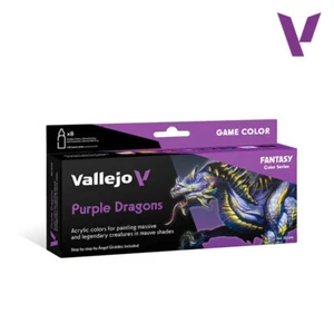 Pinturas y Accesorios Vallejo #VLJ-P72194 Juego Color Fantasía Púrpura Dragones Pintura - Imagen 1 de 2