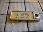 1972 Illinois DAV Mini License Plate tag key chain Disabled Am Vet
