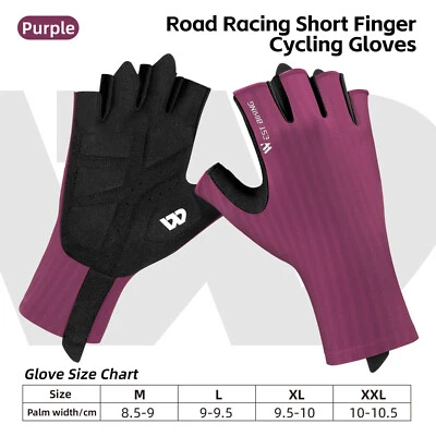 西部自行车透气防滑运动手套公路自行车半指手套 — 第 1/4 张图片