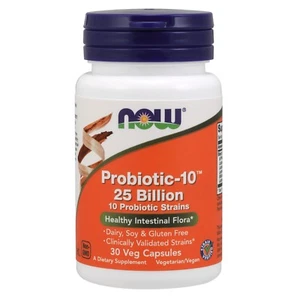 NOW Foods Probiotic-10 25 Billion, 30 Veg Capsules - Picture 1 of 3