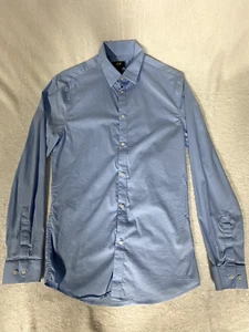 H&M Hemd Langarm Herren Blau Small - Bild 1 von 3