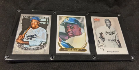 JACKIE ROBINSON 3 CARD PLAQUE SCREWDOWN BROOKLYN DODGERS HOF Cover