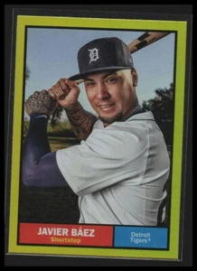 2024 Topps Archives #28 Javier Baez Yellow Foil EXNM+ - Picture 1 of 2