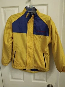 Ralph Lauren Polo Sport vintage Yellow blue women 90's zip up jacket coat fleece - Picture 1 of 6