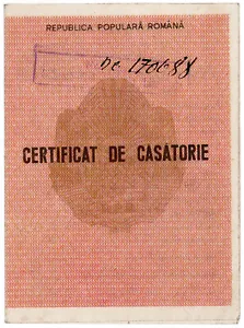 Romania, 1953, Vintage Marriage Certificate - RPR - Picture 1 of 3