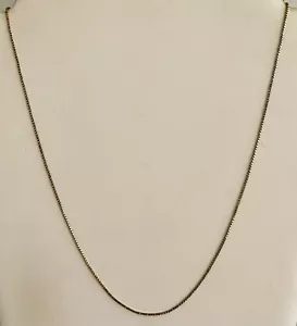 Gorgeous 750 18k Yellow Gold Box Chain Necklace 20.50” - Picture 1 of 7