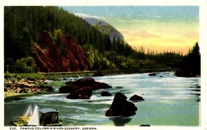Postcard famous Columbia river scenery, Oregon - Imagen 1 de 2
