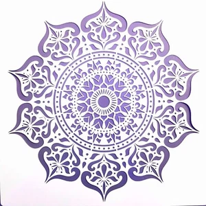 Große Schablone WIEDERVERWENDBAR! 30x30 cm / Mandala Möbel Vintage Malen Kreis - Picture 1 of 1