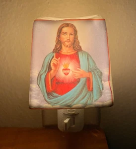 Jesus wall plug-in Night Light Shade Porcelain Home decor' gifts! - Picture 1 of 4