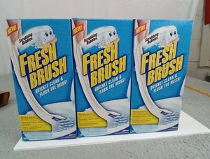3x Vintage Scrubbing Bubbles Fresh Brush Toilet Bowl Cleaning Kit 1Wand+4Refills - Picture 1 of 5
