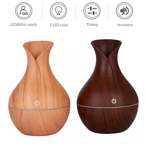 130ML Aroma Essential Oil Diffuser Wood Grain Aromatherapy Humidifier - 2 colors - Picture 1 of 18