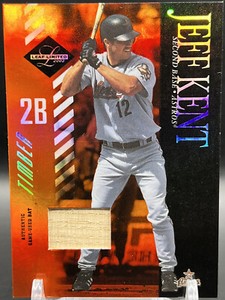 2003 Leaf Limited Timber Red Jeff Kent 16/25 NM+ Astros Game Used Bat Patch #21
