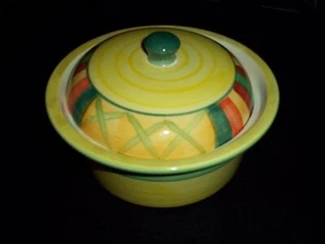Ceramic Hand Painted Dish With Lid 1 1/2 QT. - Picture 1 of 5