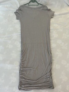 Vestido PrAna Mujer Gris Medio Manga Corta Base Acanalada Camiseta Playa - Imagen 1 de 17