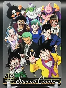 Goku Zoro DRAGON BALL ONE PIECE 40th weekly JUMP Card TCG MORINAGA No.029 F/S - Picture 1 of 12