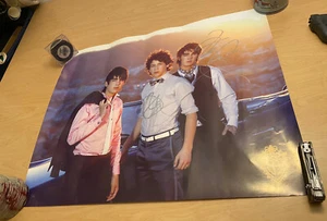 JONAS BROTHERS AUTOGRAPHED POSTER Group 22x28” NICK JONAS - Picture 1 of 8