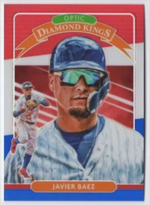 2020 DONRUSS OPTIC DIAMOND KINGS RED WHITE BLUE Javier Baez /150 Chicago Cubs - Picture 1 of 2