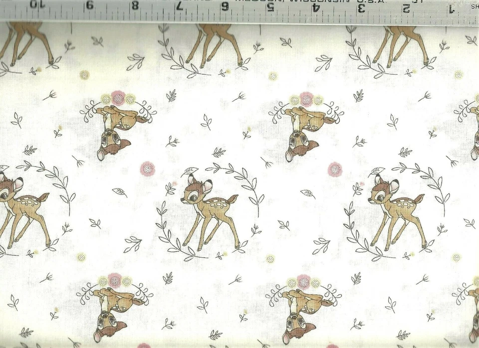 Springs ~ Disney ~ Classic Bambi ~ Deer Fawn ~100% Cotton Quilt Fabric BTY - Image 1 of 1