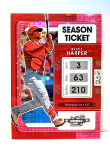 2022 Panini Chronicles Baseball Contenders Optic Bryce Harper Pink Pulsar #25