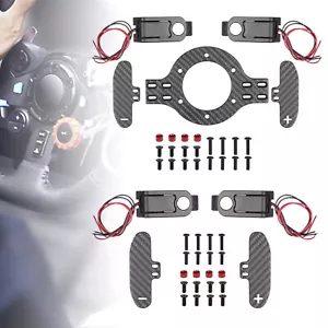 Shift Paddles Racing Game Simulation Steering Wheel w/ Mount For Logitech G923 U - Picture 1 of 26