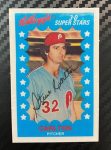 Steve Carlton 1982 Kellogg's 3D Superstars VINTAGE FLAT NO CRACKS GREAT CARD NM