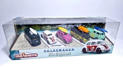 Confezione 5 Modellini Auto Scala 1/64 Volkswagen Retro Vintage Majorette 1:64 - Immagine 1 di 3