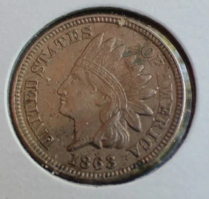 1863 CENTESIMO TESTA DI INDIANO EPOCA GUERRA CIVILE - 4 DIAMANTI (rif# IHC-1) - Foto 1 di 4