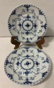1975-79 Royal Copenhagen blau geriffelt Vollspitze Brot Butter Teller #1088, 5,75" - Bild 1 von 5